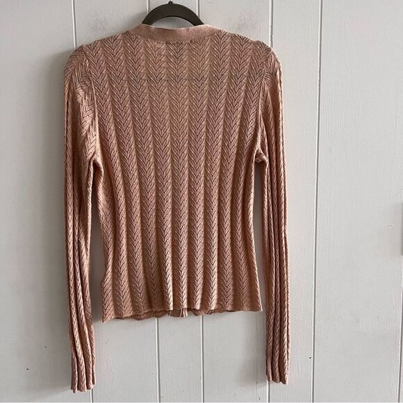 PAIGE Susan Pointelle Cotton & Silk Blend Cardigan - Picture 8 of 13